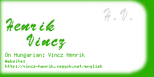henrik vincz business card